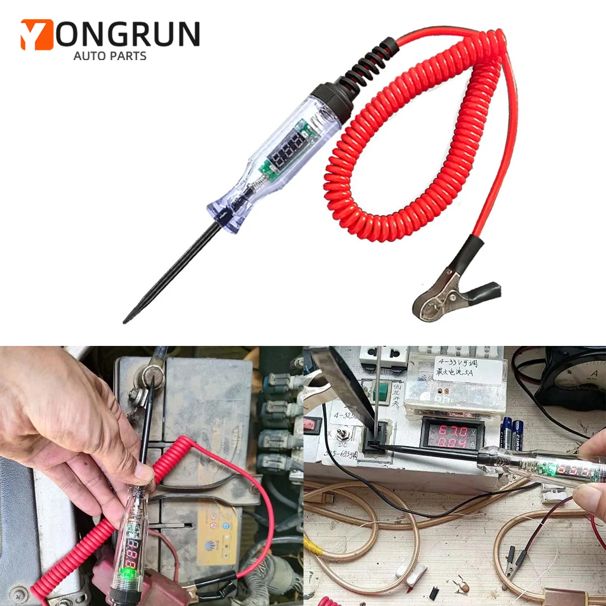 Car Diagnostic Tool - 6V-24V/5V-90V 자동차 회로 테스터 디지털 디스플레이