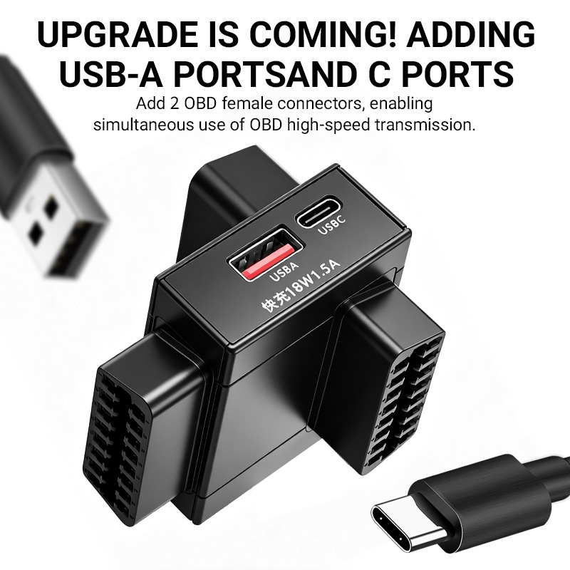 OBD2 분배 어댑터(1대2), 18W 고속 충전 US - Car Diagnostic Tool 리뷰 및 가격