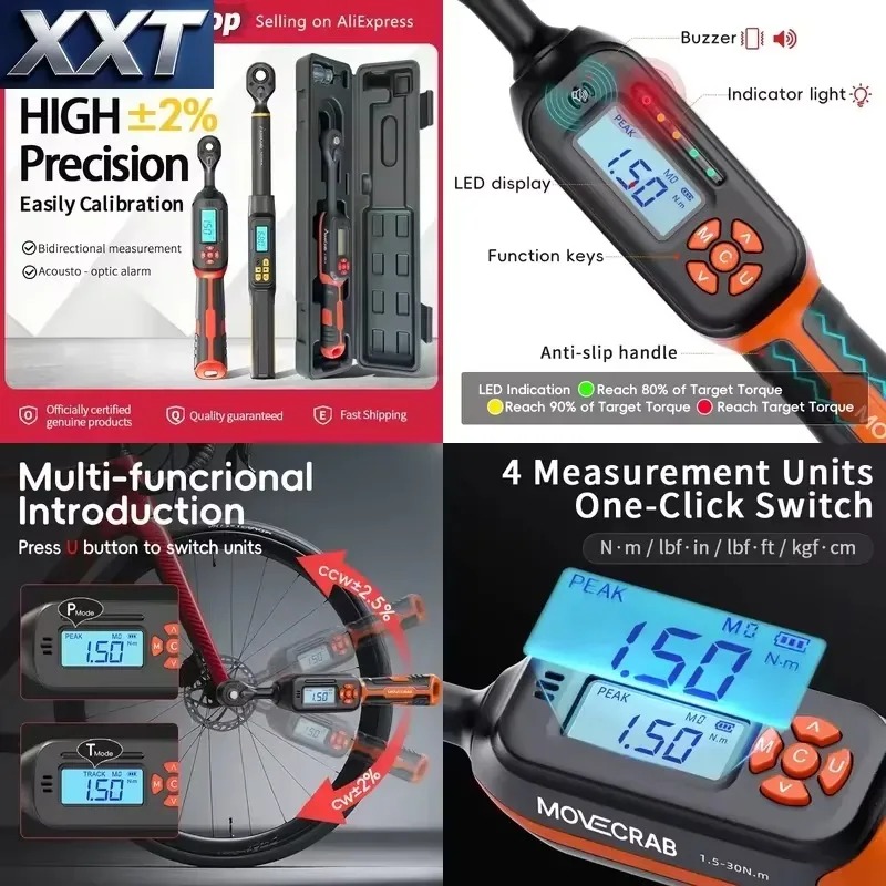 XXT 디지털 토크 렌치 1.5-340N.m 2% 정확 - Torque Wrench 리뷰 및 가격